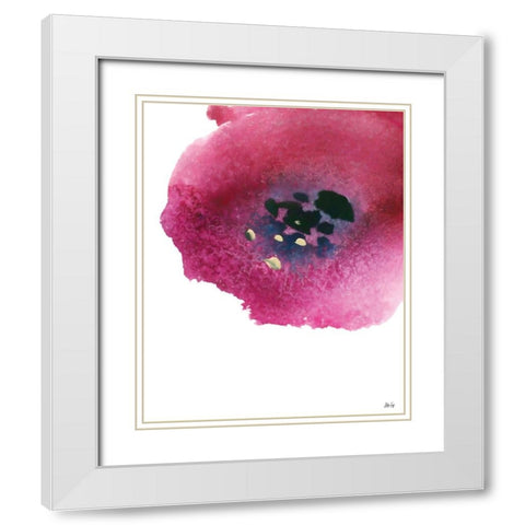Poppy Painting II White Modern Wood Framed Art Print with Double Matting by Fay, Mela