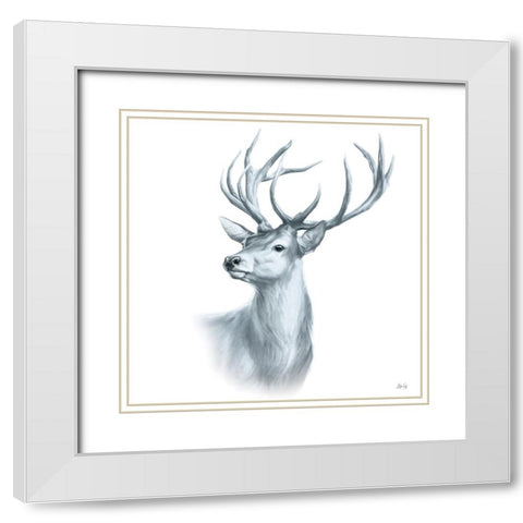Rack I White Modern Wood Framed Art Print with Double Matting by Fay, Mela