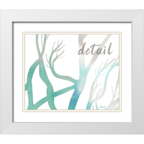 Detail Tree White Modern Wood Framed Art Print with Double Matting by Fay, Mela