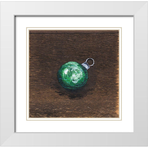 Green Bulb White Modern Wood Framed Art Print with Double Matting by Strong, Molly Susan