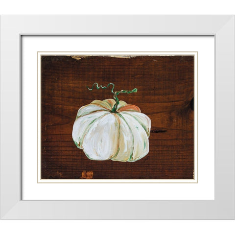 White Pumpkin White Modern Wood Framed Art Print with Double Matting by Strong, Molly Susan