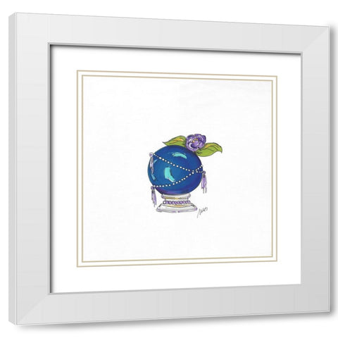 Crystal Ball White Modern Wood Framed Art Print with Double Matting by Strong, Molly Susan