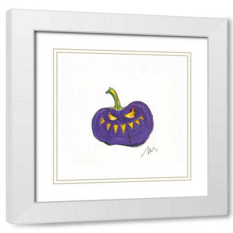 Jack O IV White Modern Wood Framed Art Print with Double Matting by Strong, Molly Susan