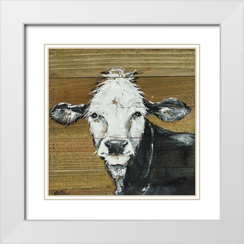 Black and White Cookie White Modern Wood Framed Art Print with Double Matting by Strong, Molly Susan