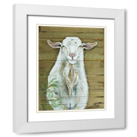 Beardsly White Modern Wood Framed Art Print with Double Matting by Strong, Molly Susan