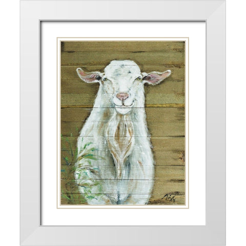 Beardsly White Modern Wood Framed Art Print with Double Matting by Strong, Molly Susan