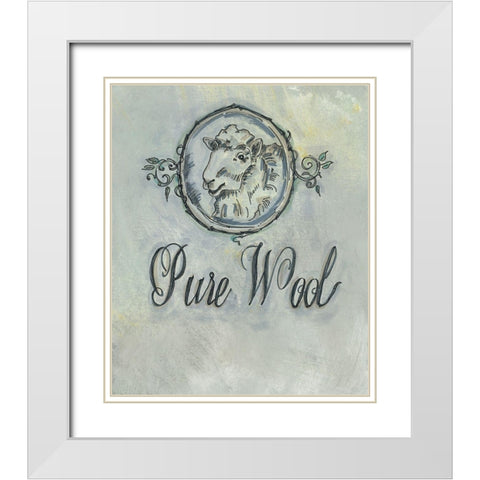 Pure Wool White Modern Wood Framed Art Print with Double Matting by Strong, Molly Susan