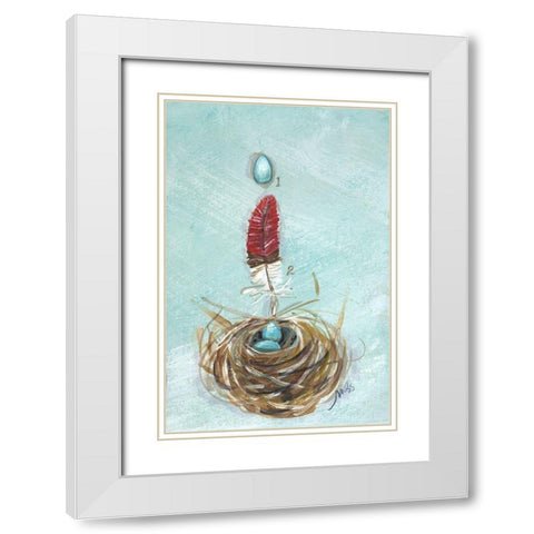 Robin White Modern Wood Framed Art Print with Double Matting by Strong, Molly Susan