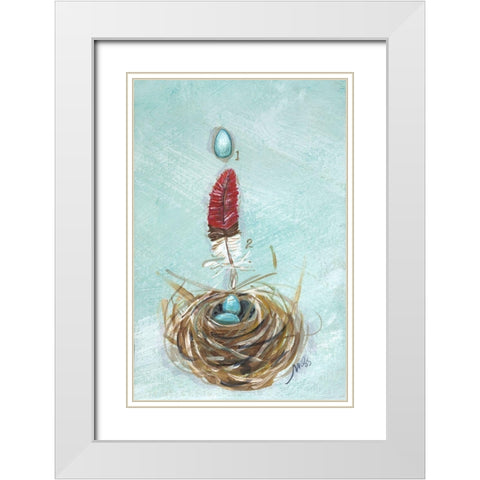 Robin White Modern Wood Framed Art Print with Double Matting by Strong, Molly Susan