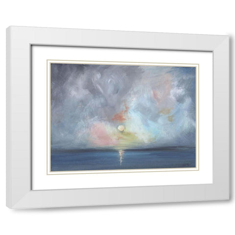 Moonlight III White Modern Wood Framed Art Print with Double Matting by Strong, Molly Susan