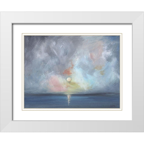 Moonlight III White Modern Wood Framed Art Print with Double Matting by Strong, Molly Susan
