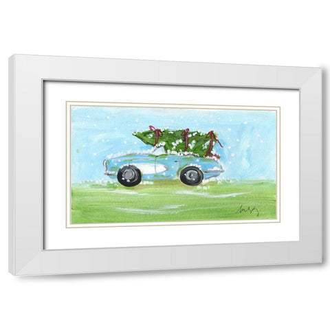 Convertible Christmas White Modern Wood Framed Art Print with Double Matting by Strong, Molly Susan