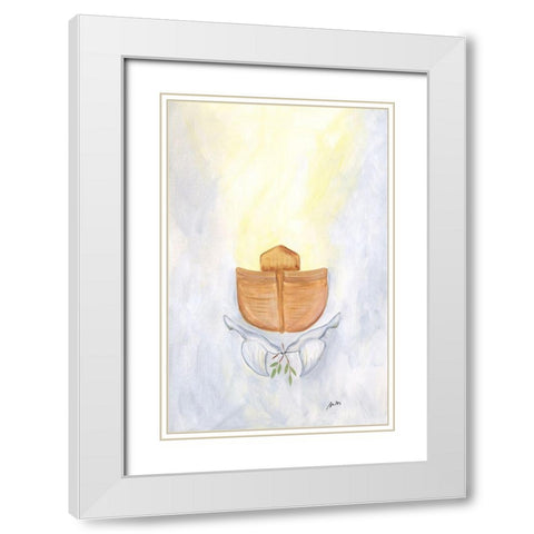 Ark White Modern Wood Framed Art Print with Double Matting by Strong, Molly Susan
