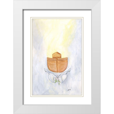Ark White Modern Wood Framed Art Print with Double Matting by Strong, Molly Susan