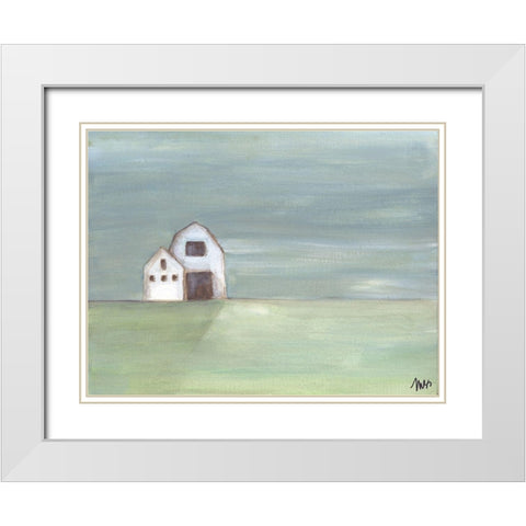 Barn I White Modern Wood Framed Art Print with Double Matting by Strong, Molly Susan