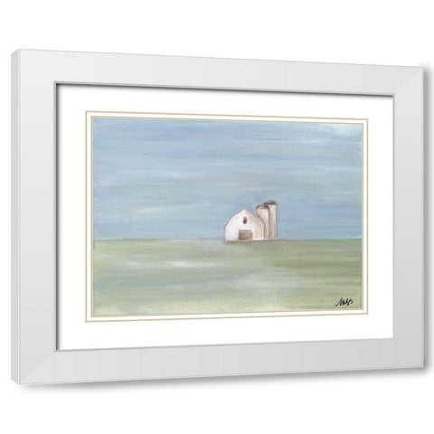 Barn II White Modern Wood Framed Art Print with Double Matting by Strong, Molly Susan