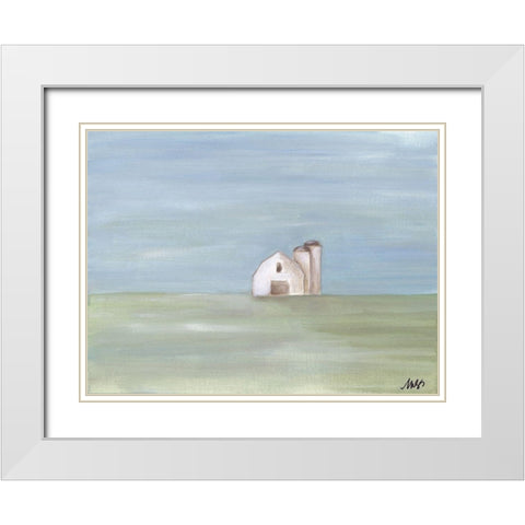 Barn II White Modern Wood Framed Art Print with Double Matting by Strong, Molly Susan