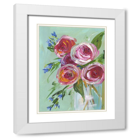 Floral Still Life White Modern Wood Framed Art Print with Double Matting by Strong, Molly Susan