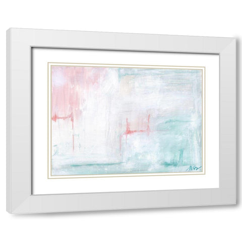 Pastel Abstract II White Modern Wood Framed Art Print with Double Matting by Strong, Molly Susan