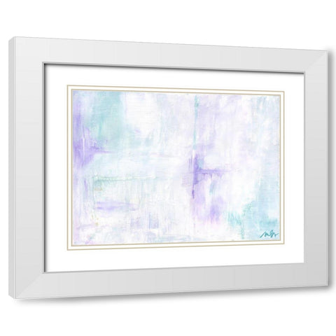 Pastel Abstract I White Modern Wood Framed Art Print with Double Matting by Strong, Molly Susan
