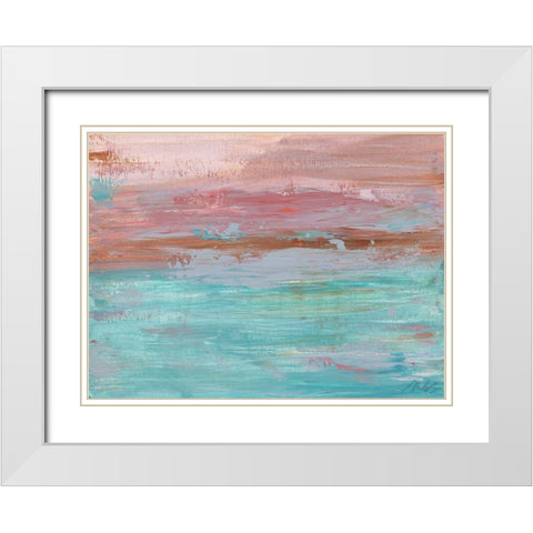 Abstract White Modern Wood Framed Art Print with Double Matting by Strong, Molly Susan