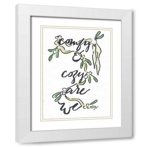 Comfy and Cozy White Modern Wood Framed Art Print with Double Matting by Strong, Molly Susan