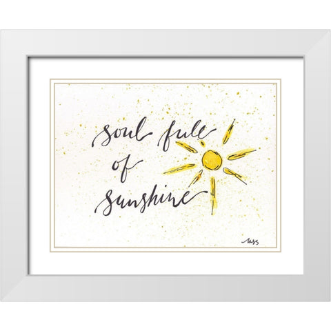 Soul Full White Modern Wood Framed Art Print with Double Matting by Strong, Molly Susan
