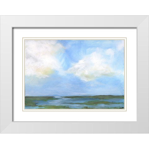 Mid Day Peace White Modern Wood Framed Art Print with Double Matting by Strong, Molly Susan