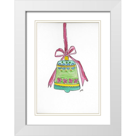 Ornament I White Modern Wood Framed Art Print with Double Matting by Strong, Molly Susan