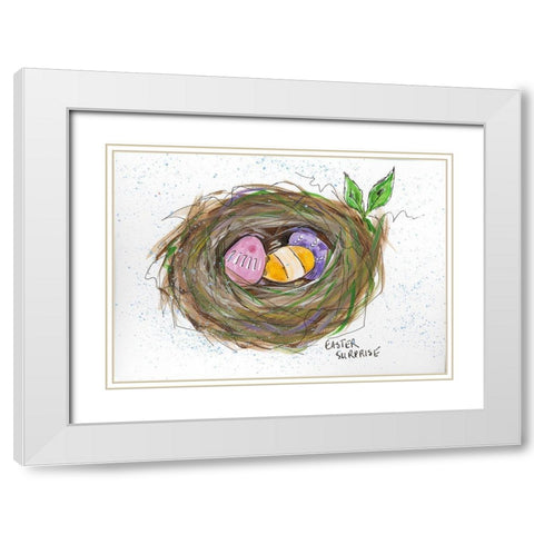 Easter Sunrise White Modern Wood Framed Art Print with Double Matting by Strong, Molly Susan