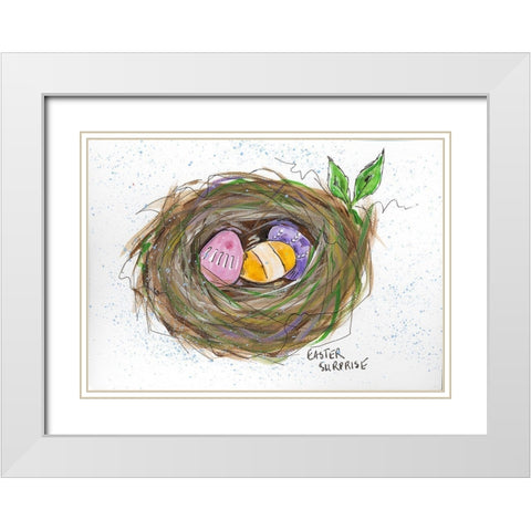Easter Sunrise White Modern Wood Framed Art Print with Double Matting by Strong, Molly Susan