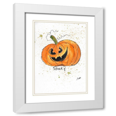 Spooky White Modern Wood Framed Art Print with Double Matting by Strong, Molly Susan