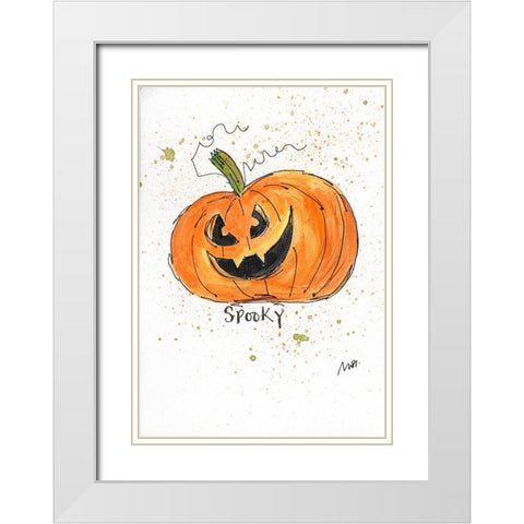 Spooky White Modern Wood Framed Art Print with Double Matting by Strong, Molly Susan