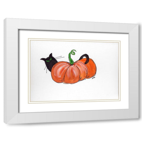 Peek a Boo III White Modern Wood Framed Art Print with Double Matting by Strong, Molly Susan