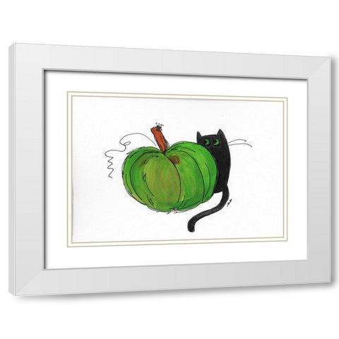 Peek a Boo IV White Modern Wood Framed Art Print with Double Matting by Strong, Molly Susan
