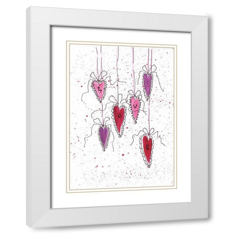 Love   White Modern Wood Framed Art Print with Double Matting by Strong, Molly Susan