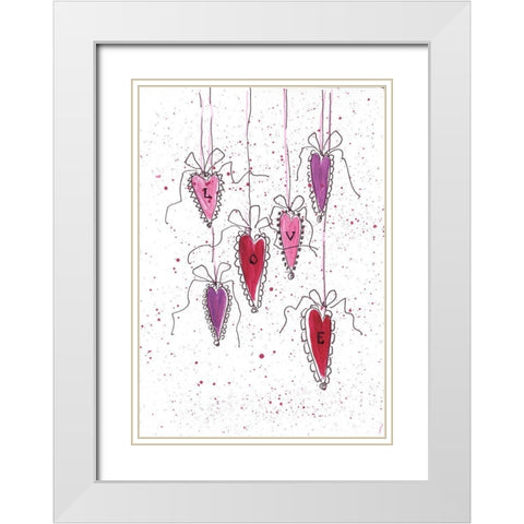Love   White Modern Wood Framed Art Print with Double Matting by Strong, Molly Susan