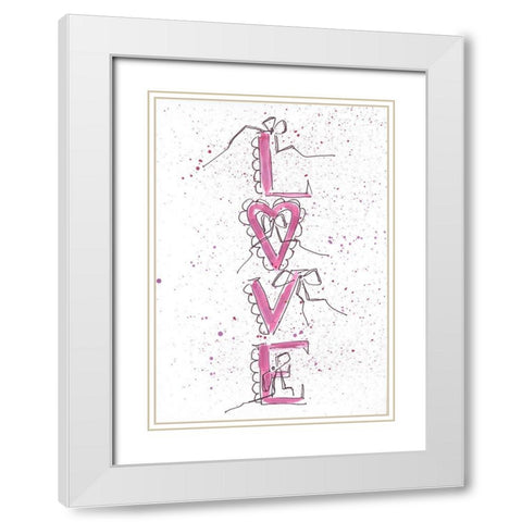 Love Letters White Modern Wood Framed Art Print with Double Matting by Strong, Molly Susan