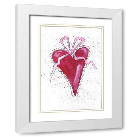 Valentine White Modern Wood Framed Art Print with Double Matting by Strong, Molly Susan