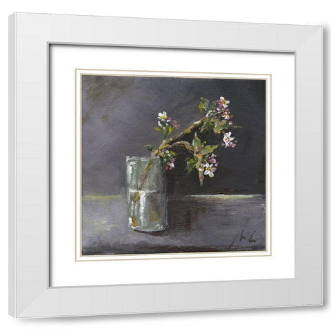 Still Life White Modern Wood Framed Art Print with Double Matting by Strong, Molly Susan