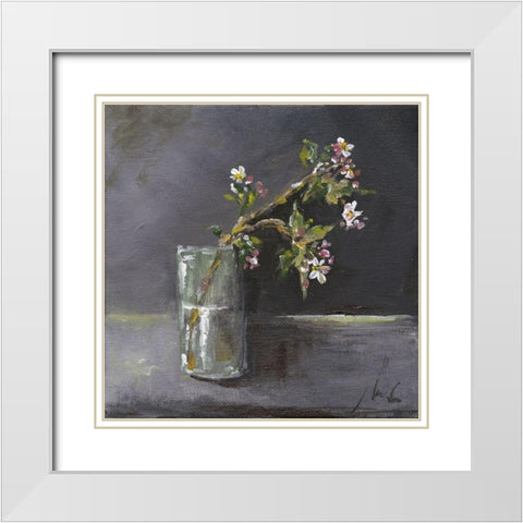 Still Life White Modern Wood Framed Art Print with Double Matting by Strong, Molly Susan