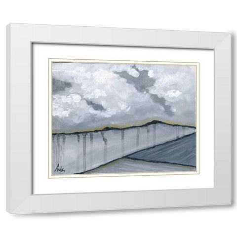 Contemporary Landscape White Modern Wood Framed Art Print with Double Matting by Strong, Molly Susan