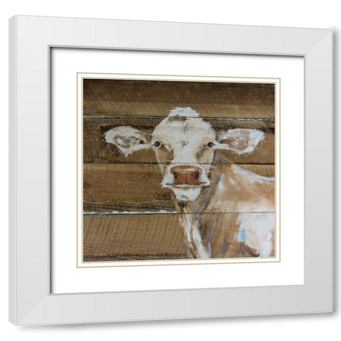 Bossy White Modern Wood Framed Art Print with Double Matting by Strong, Molly Susan