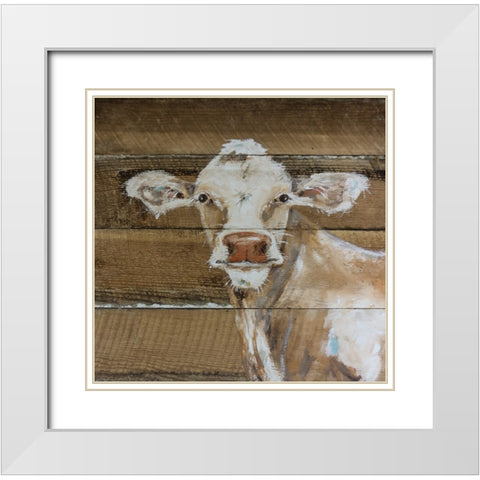 Bossy White Modern Wood Framed Art Print with Double Matting by Strong, Molly Susan