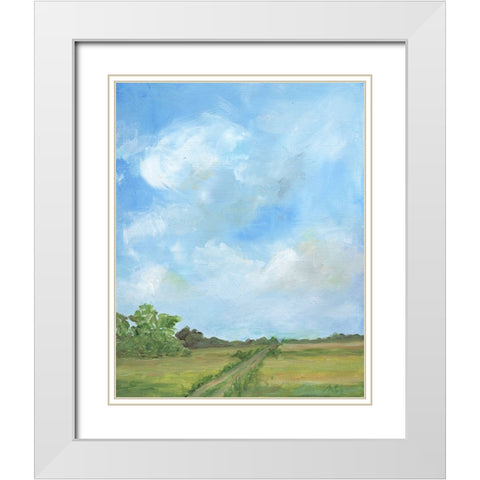 Road Less Traveled White Modern Wood Framed Art Print with Double Matting by Strong, Molly Susan