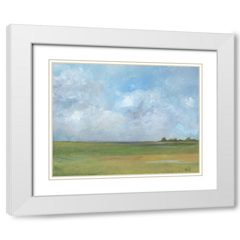 Pasture II White Modern Wood Framed Art Print with Double Matting by Strong, Molly Susan