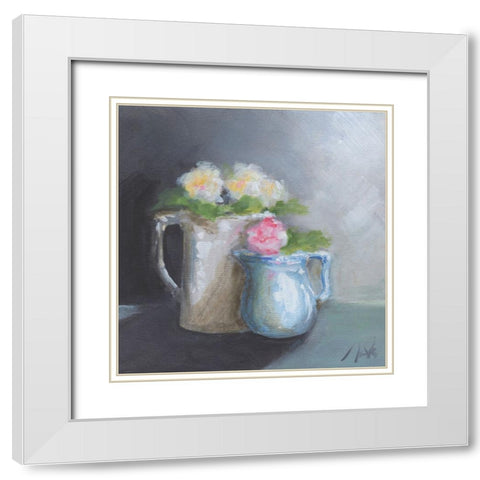 Pitches of Spring White Modern Wood Framed Art Print with Double Matting by Strong, Molly Susan
