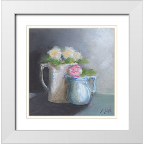 Pitches of Spring White Modern Wood Framed Art Print with Double Matting by Strong, Molly Susan