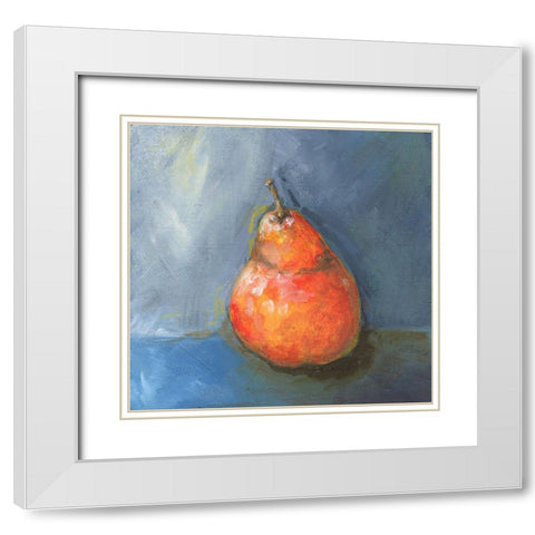 Pear White Modern Wood Framed Art Print with Double Matting by Strong, Molly Susan