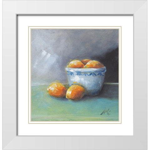 Bowl of Sunshine White Modern Wood Framed Art Print with Double Matting by Strong, Molly Susan